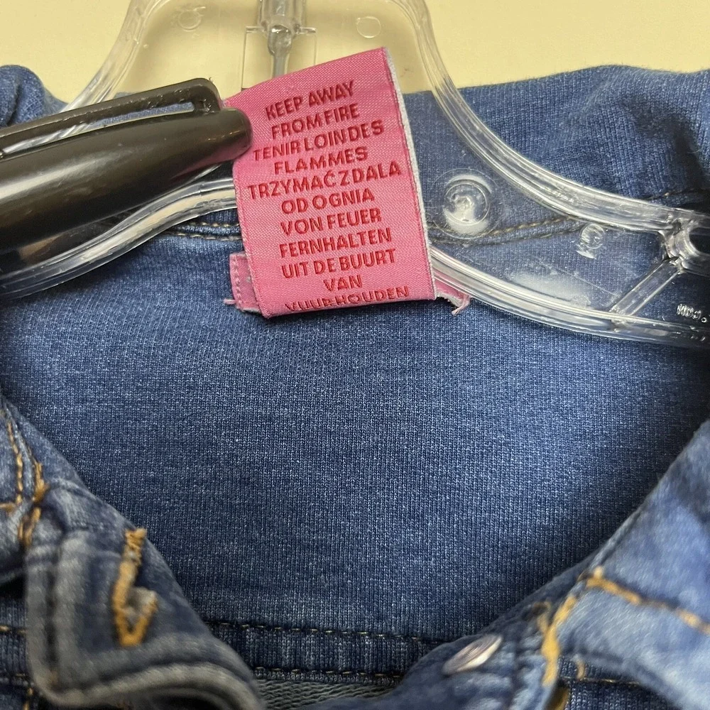 Issac Mizrahi Little Girls Denim Jean Jacket Sz (4) XS 2021